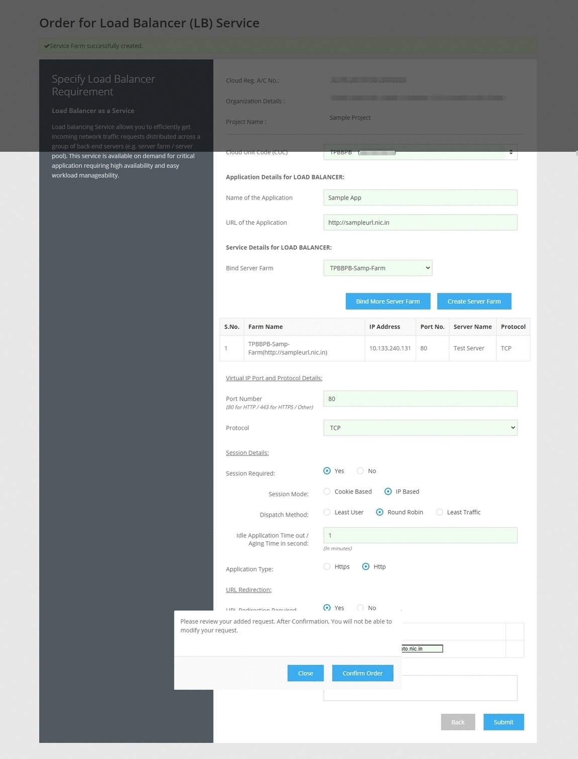 NICSI Cloud Services, Services Available on Cloud, Cloud Resource Cost Breakup