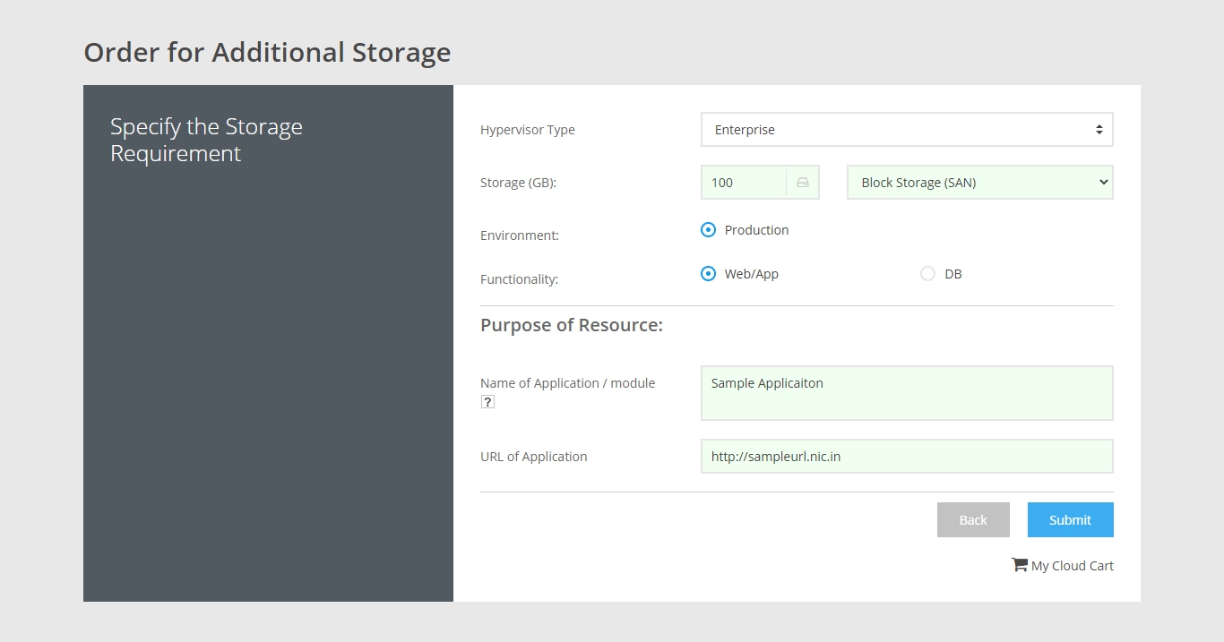 NICSI Cloud Services, Services Available on Cloud